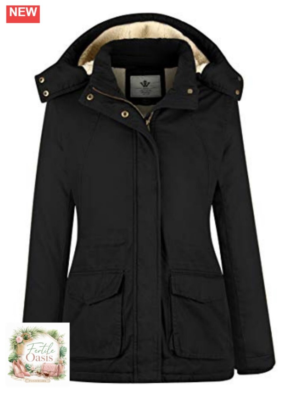 Women's Sherpa Lined Parka Heavy Winter Coat with Hood